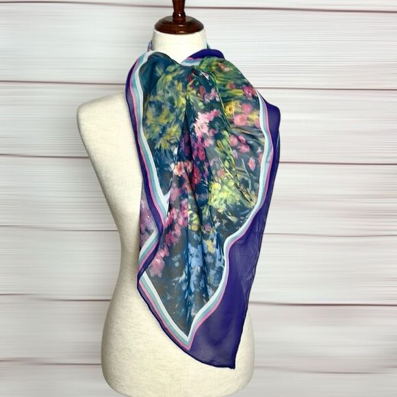 The Greenwich Workshop Silk Scarf Seaport Garden Mystic Painting by Paul Landry - Picture 4 of 11